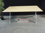 Gaaf design bureau / tafel / werktafel 180x90cm chroom/hout, Gebruikt, Ophalen of Verzenden, Nb, Nb