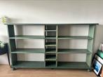 Mooie groene vintage boekenkast, Huis en Inrichting, Kasten | Boekenkasten, 25 tot 50 cm, 200 cm of meer, 100 tot 150 cm, Grenenhout