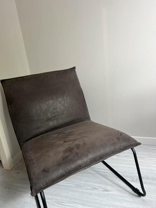 Industriële lounge chair / fateuil, Huis en Inrichting, Stoelen, Zo goed als nieuw, Eén, Grijs, Ophalen