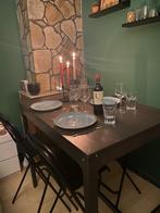 Bartafel Ekedalen met 4 barkrukken krukken Franklin ZGAN, Ophalen, Zo goed als nieuw