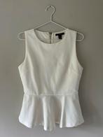 Witte mouwloze peplum top maat S, Verzenden, Wit, Zo goed als nieuw, Forever 21