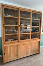 Eikenhouten buffetkast met verlichting, Huis en Inrichting, Kasten | Buffetkasten, Ophalen, 200 cm of meer, 150 tot 200 cm, Eikenhout