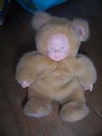 Anne Geddes Beer beany 21cm lichtgekleurd met open mond, Verzamelen, Poppen, Ophalen of Verzenden, Zo goed als nieuw, Pop