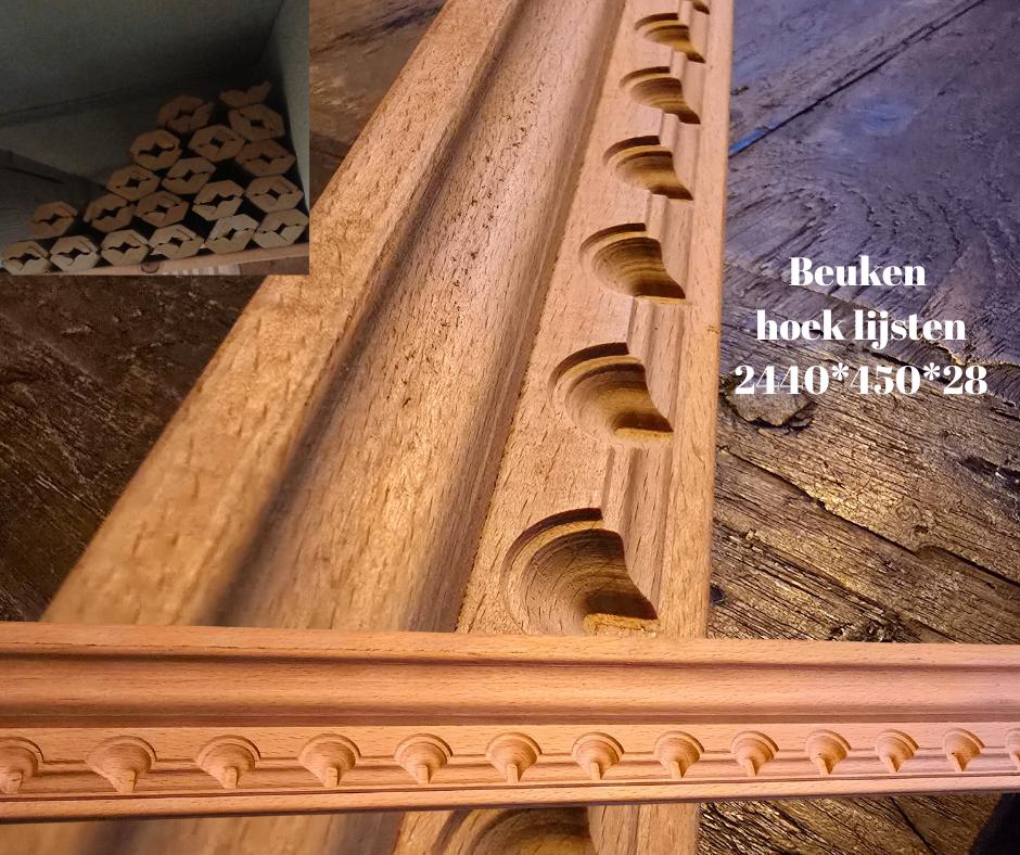 Beuken hoeklijsten / sierlijsten – partij 37 stuks, Boeken, Ophalen, Nieuw, Verschillende onderwerpen