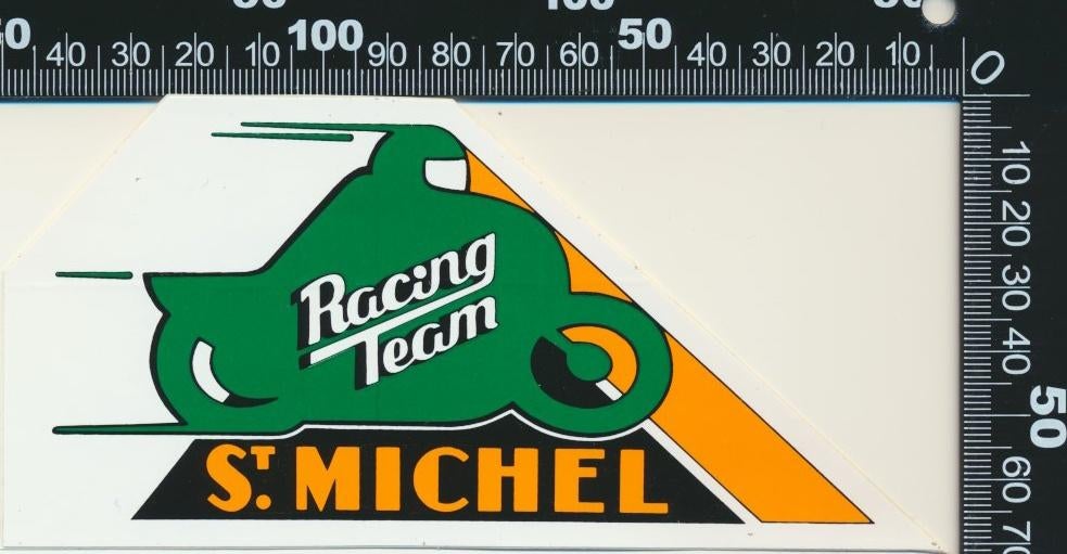 Sticker: St Michel Racing Team, Verzamelen, Ophalen of Verzenden, Zo goed als nieuw, Auto of Motor