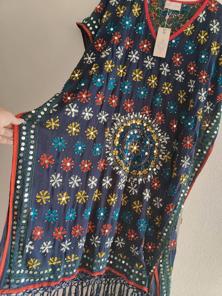 Miss june kaftan dress one size Ibiza boho jurk hip, Kleding | Dames, Jurken, Nieuw, Maat 46/48 (XL) of groter, Blauw, Onder de knie