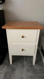 Ikea nachtkastje grenen hout en wit, Ophalen, Minder dan 45 cm, 55 tot 70 cm, Zo goed als nieuw