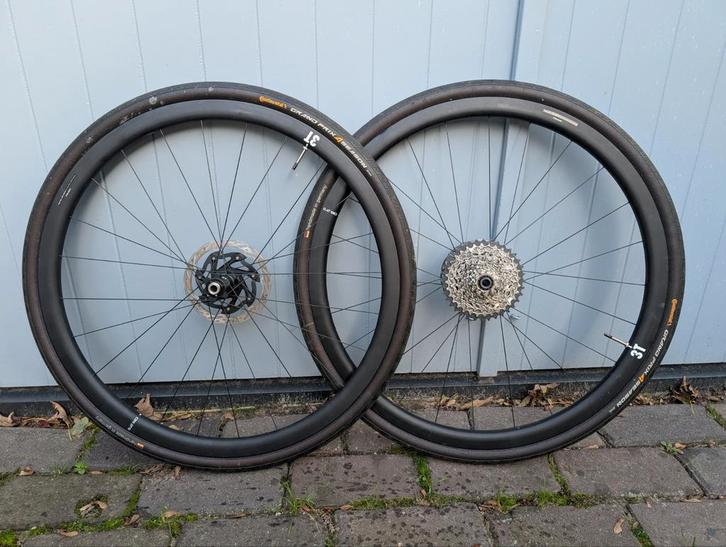 3T Wielset met Continental banden, Fietsen en Brommers, Fietsonderdelen, Gebruikt, Racefiets, Wiel, Ophalen
