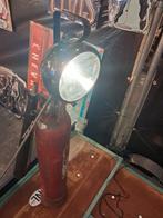 Vintage Industriële Vloerlamp - Brandblusser & Zoeklicht, Ophalen of Verzenden