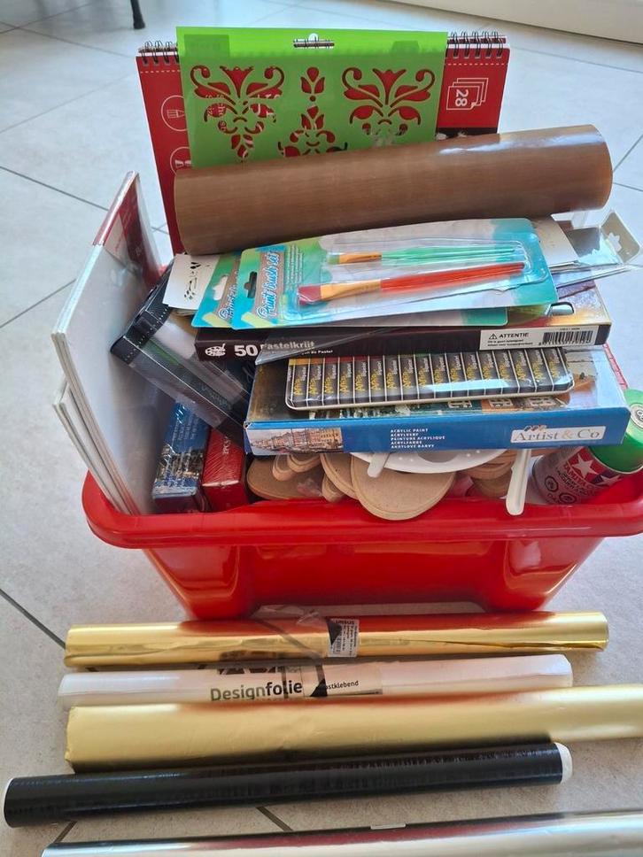 Super veel hobbyspullen mixed media, scrapbooking, stempels, Hobby en Vrije tijd, Scrapbooking, Zo goed als nieuw, Overige typen