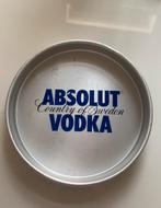 Absolut vodka dienblad, Verzenden, Gebruikt, Rond, Metaal