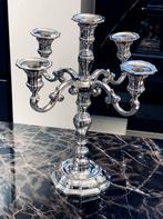 Massief Tafelzilver 925 // Zeer Fraaie Vijfarmige Kandelaar, Ophalen of Verzenden, Zilver