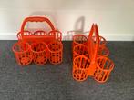 Vintage flessenhouder retro oranje, Verzamelen, Retro, Ophalen, Overige typen