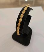 18 karaats gouden slavenarmband / bangle met steentjes, Ophalen of Verzenden, Zo goed als nieuw, Goud, Goud