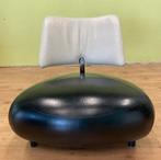 Leolux Pallone Fauteuil Leer Zwart Wit, Huis en Inrichting, Fauteuils, Ophalen, Gebruikt, Minder dan 75 cm, Leer