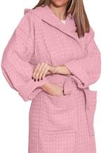 Nieuwe Roze Badjas - Big Waffle - Maat L, Overige typen, Re sole, Nieuw, Ophalen of Verzenden
