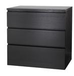 Malm kade kasten zwartbruin, Ophalen, Gebruikt, 25 tot 50 cm, Minder dan 100 cm