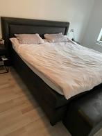 Swiss Sense bed met topper en voetenbank, Ophalen, Zwart, Tweepersoons, Zo goed als nieuw