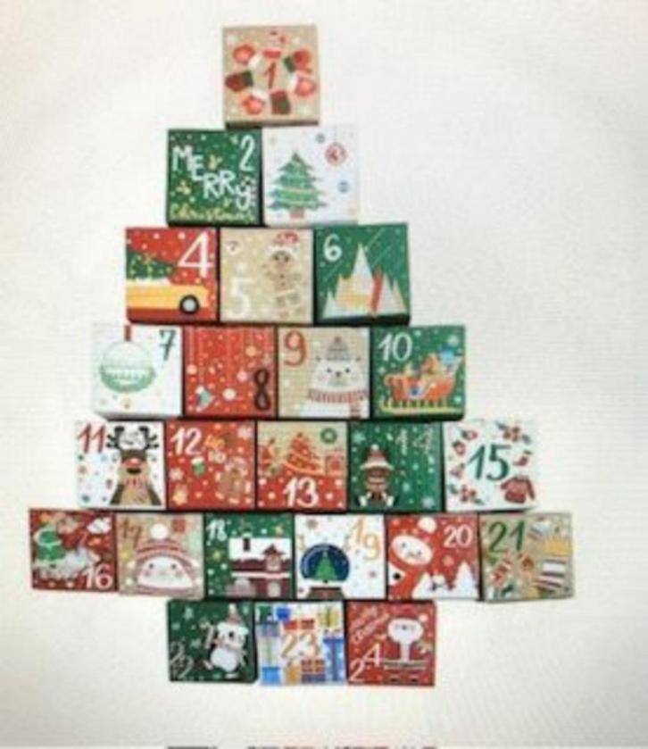* nw ADVENTSKALENDER 24 doosjes met nummer KERST Sint tip, Diversen, Kerst, Ophalen of Verzenden
