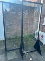Scherm doorzichtig met zwart, Huis en Inrichting, Woonaccessoires | Kamerschermen, Ophalen, Gebruikt
