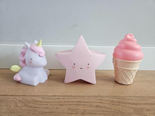 Lampjes van a little lovely company, ster, unicorn en ijsje, Kinderen en Baby's, Kinderkamer | Inrichting en Decoratie, Gebruikt