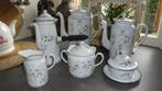 UNIEK emaille set, koffiekannen, roomstel & botervloot, Antiek en Kunst, Antiek | Emaille, Ophalen of Verzenden