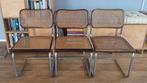 Drie 'S32/Cesca' Thonet design stoelen, Huis en Inrichting, Stoelen, Ophalen, Gebruikt, Design, Riet of Rotan