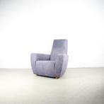 2x Label Longa Fauteuil Suede Stof – Houten Pootjes, Huis en Inrichting, Fauteuils, Niet ingevuld, Gebruikt, Niet ingevuld, 75 tot 100 cm