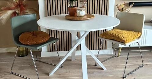 IKEA Bernhard eetkamerstoelen HR-koudschuim lederen zitting, Huis en Inrichting, Stoelen, Gebruikt, Twee, Leer, Wit, Ophalen