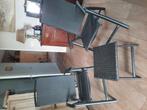 Te koop tuin/kampeer stoelen met tafeltje/ voetenbankje, Tuin en Terras, Ophalen, Zo goed als nieuw