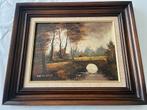 Schilderij Verleer - Landschap met brug, Antiek en Kunst, Kunst | Schilderijen | Klassiek, Ophalen of Verzenden
