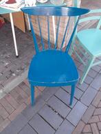 Vintage houten stoel blauw geverfd, Ophalen, Zo goed als nieuw, Blauw, Eén