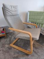 Ikea Poang Stoel - Eiken, Grijs, Huis en Inrichting, Fauteuils, Ophalen, Hout, Gebruikt, 75 tot 100 cm