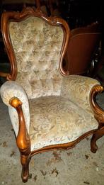 Barok fauteuil, Stof, Ophalen of Verzenden