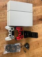 PS4 wit + 2 controllers en oplaadhub!, Ophalen of Verzenden, Gebruikt, Met 2 controllers, Original