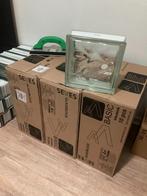 Glasblokken Wolke Wit 19x19/ 9x19, hoekstenen met montagekit, Doe-het-zelf en Verbouw, Glas en Ramen, Ophalen, Minder dan 80 cm