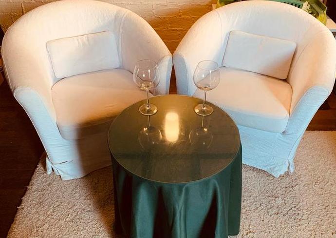 2x IKEA Tullsta fauteuils met wasbare hoezen, Huis en Inrichting, Fauteuils, Gebruikt, 50 tot 75 cm, 75 tot 100 cm, Ophalen of Verzenden