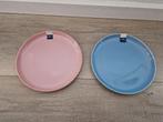Borden blauw roze amely jones nature 21 cm nieuw ontbijtbord, Ophalen of Verzenden, Zo goed als nieuw, Overige stijlen, Bord(en)