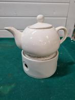 theepot met warmer porselein wit, Ophalen of Verzenden