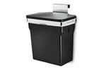 Prullenbak simplehuman Inbouw In-Cabinet Zwart 10L, Ophalen, Kunststof, Zo goed als nieuw, Minder dan 50 cm