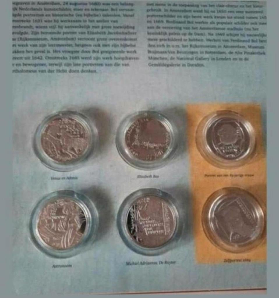 ZILVER COLLECTIE REMBRANDT VAN RIJN EN ZIJN LEERLINGEN KN104, Verzenden, Overige landen, Setje, Zilver