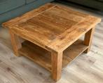 Teak salontafel, ca. 80x80, hoogte ca. 46 cm, Gebruikt, 50 tot 100 cm, Ophalen of Verzenden, Minder dan 50 cm