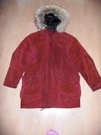 Een rode suede jas met konijnenbonten kraag maat 42 mag nu v, Ophalen of Verzenden, Zo goed als nieuw, Maat 42/44 (L), Rood