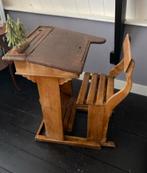 Antiek Schoolbankje met Stoel, Ophalen