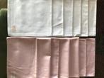 6 witte en 6 rose servetten maat 50 x 50 cm merk Vanderveen., Huis en Inrichting, Tafelkleden, Ophalen of Verzenden, Nieuw, Vierkant