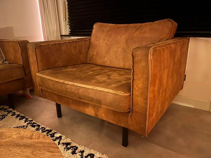 BePureHome Rodeo Loveseat, Huis en Inrichting, Fauteuils, Gebruikt, Leer, Stof, 75 tot 100 cm, Ophalen of Verzenden