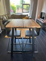 Hoge tafel met 4 barkrukken, Huis en Inrichting, Barren, Ophalen, Zo goed als nieuw