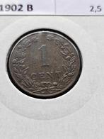1 cent 1902 B, Postzegels en Munten, Munten | Nederland, Koningin Wilhelmina, Ophalen of Verzenden, 1 cent, Losse munt