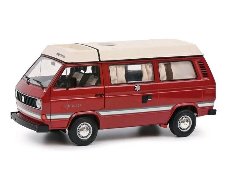 Volkswagen VW T3 A Joker Westfalia van in Rouge (rood)., Hobby en Vrije tijd, Modelauto's | 1:18, Zo goed als nieuw, Overige merken