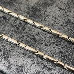 18 karaat witgouden ketting prachtig schakel, Ophalen of Verzenden, Nieuw, Goud